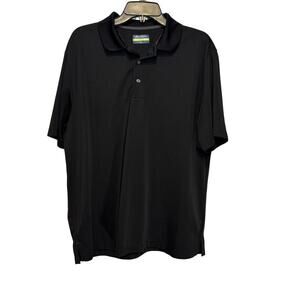 Ben Hogan Power Air Performance Men's Polo Golf Shirt‎ Ribbed Black Size XL